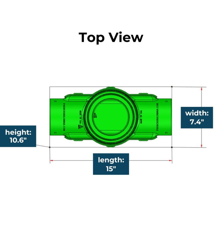 <span class="tr-grid">TORRENTIAL RAIN™ </span> 4 in. Catch Basin (No Turf Restrictor Plate)</br> <span class="ca-dim">Connects to 3 in. Corrugated</span> - Image 5