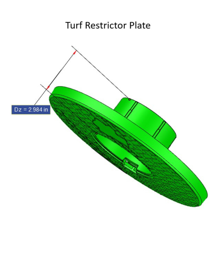 <span class="tr-grid">TORRENTIAL RAIN™ </span>Turf Restrictor Plate & Drain Grate - No Fittings  </br> <span class="ca-dim">4 in. Grate</span></br><p class="ca-sale"> 40% Off</p> - Image 5