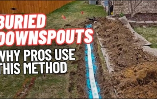 Underground Buried Downspout Installation