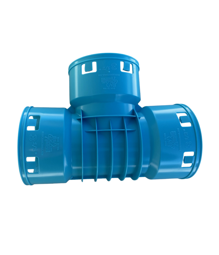 <span class="tr-grid">TORRENTIAL RAIN™ </span>3½ in. Corrugated Tee Fitting</br><span class="ca-dim"> Connects to 3½ in. Corrugated</span> - Image 2