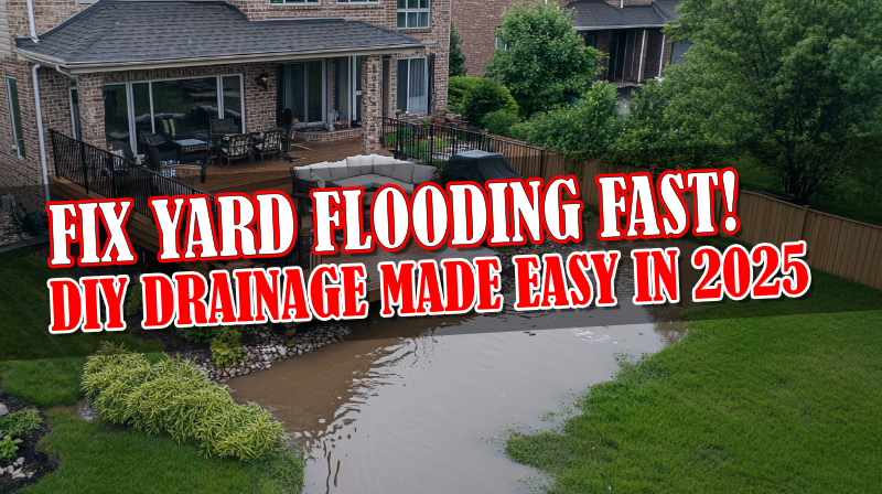 Fix Yard Flooding DIY Drainage - Almont, MI