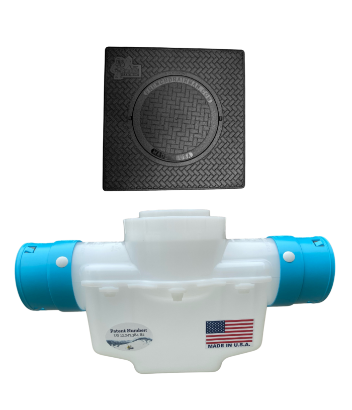 <span class="tr-grid">TORRENTIAL RAIN™ </span>12x12 Catch Basin with Solid Cover </br> <span class="ca-dim">Connects to 3½ in. Corrugated</span> - Image 2