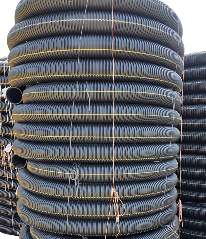 5 in. Heavy Duty Single Wall Solid Corrugated Pipe</br><span class="ca-dim";">5 in. x 165 ft. solid pipe</span></br><p class="ca-sale">21% off</p><p class="ca-pickup";"> In Store Pick Up Only </p>