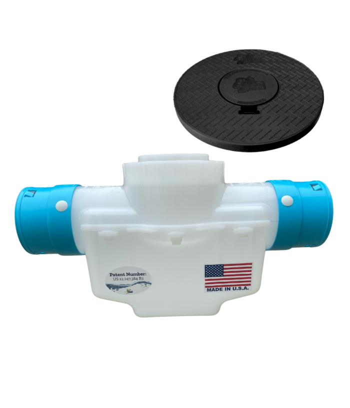 <span class="tr-grid">TORRENTIAL RAIN™ </span> 4 in. Catch Basin with Turf Restrictor Plate</br> <span class="ca-dim">Connects to 3½ in. Corrugated</span> - Image 7