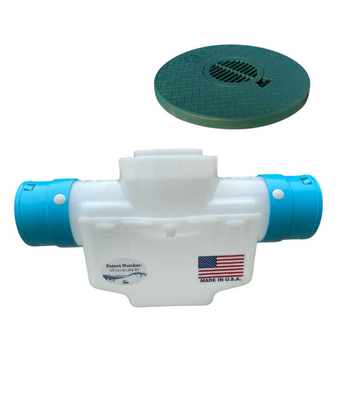 <span class="tr-grid">TORRENTIAL RAIN™ </span> 4 in. Catch Basin with Turf Restrictor Plate</br> <span class="ca-dim">Connects to 3½ in. Corrugated</span> - Image 8