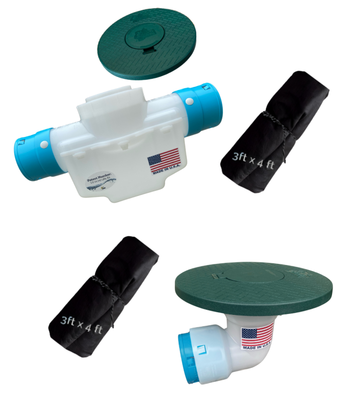 <span class="tr-grid">TORRENTIAL RAIN™ </span>Downspout Basin Combo Kit <span class="ca-dim"></br> Connects to 3½ in. Corrugated</span></br><p class="ca-sale">30% Off</p>