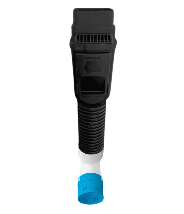<span class="tr-grid">TORRENTIAL RAIN™ </span> Downspout Vented Cleanout with Leaf Filter Kit  <span class="ca-dim"></br> Connects to 3½ in. Corrugated</span>