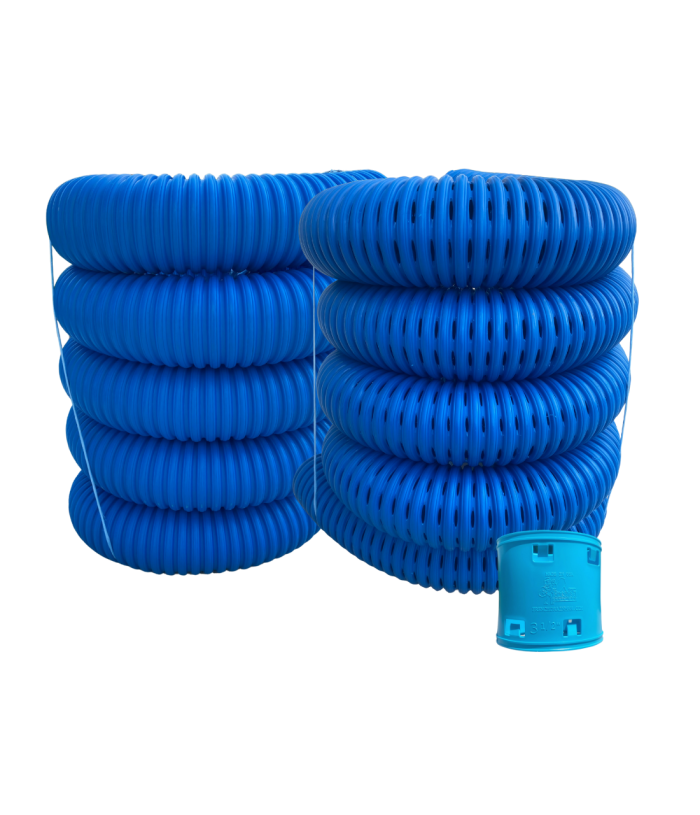 <span class="tr-grid">TORRENTIAL RAIN™ </span> 3½ in. French Drain with Discharge Line (Kit 20) </br> <span class="ca-dim">3½ in. x 19 ft. solid, 3½ in. x 19 ft. perforated </span></br> <span class="ca-ship">Free Shipping!</span>