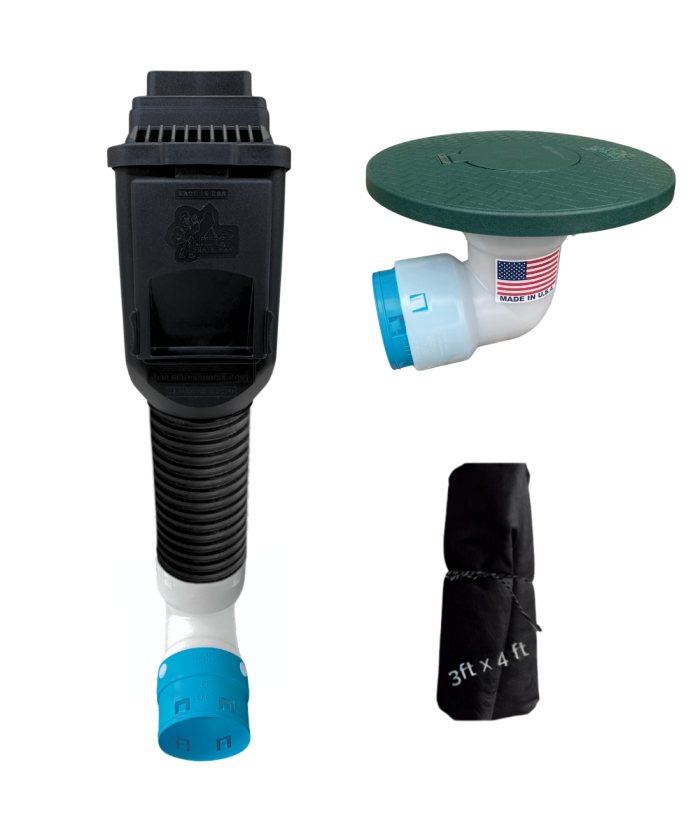 <span class="tr-grid">TORRENTIAL RAIN™ </span> Downspout Upgrade Kit for Existing Systems </br><span class="ca-dim">Connects to 3½ in. corrugated</span> - Image 2