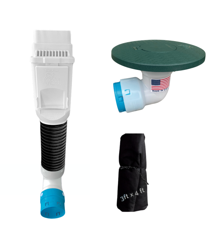 <span class="tr-grid">TORRENTIAL RAIN™ </span> Downspout Upgrade Kit for Existing Systems </br><span class="ca-dim">Connects to 3½ in. corrugated</span> - Image 4