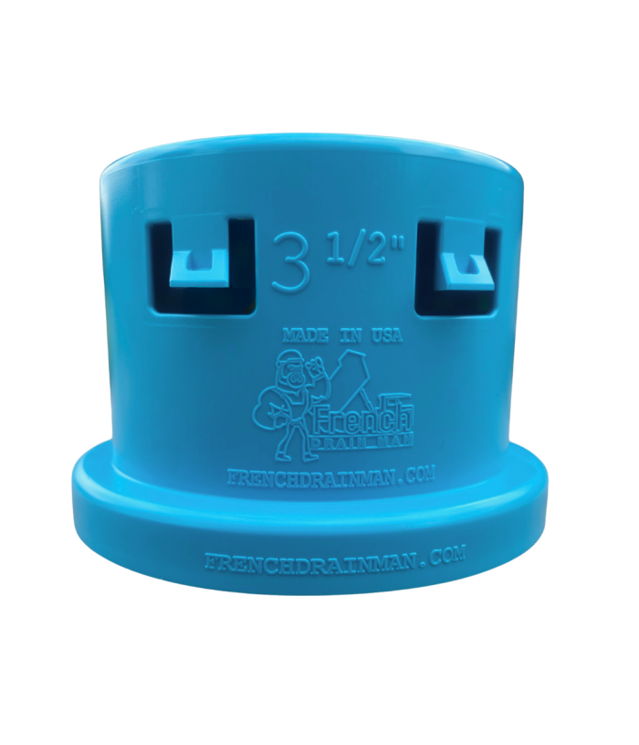 <span class="tr-grid">TORRENTIAL RAIN™ </span> 3½ in End Cap HDPE </br> <span class="ca-dim">Connects to 3½ in Corrugated </span>