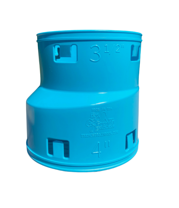 <span class="tr-grid">TORRENTIAL RAIN™ </span>  3½ in. to 4 in. Reducer/Increaser </br><span class="ca-dim"> Connects 3½ in. to 4 in. Corrugated</span>