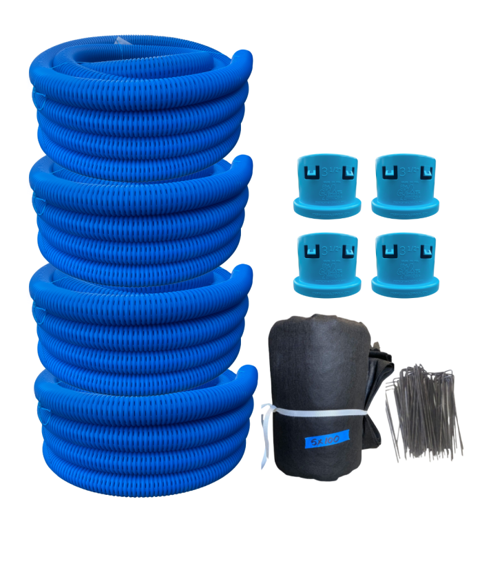 <span class="tr-grid">TORRENTIAL RAIN™ </span>  High Octane<span style="font-size: 60%; vertical-align: super;">®</span> Starter Quad Pack Kit </br> <span class="ca-dim"> 3½ in. x 400 ft. perforated pipe</span>