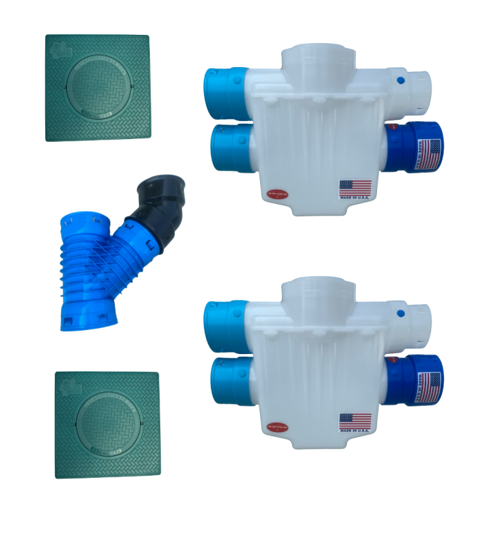 <span class="tr-grid">TORRENTIAL RAIN™ </span> Quad Pack French Drain Cleanout</br> - Image 4