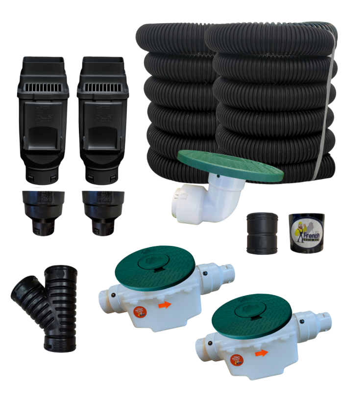 <span class="tr-grid">TORRENTIAL RAIN™ </span> 3 in. Buried Downspout Kit (Kit 10) </br>  <span class="ca-dim">3 in. x 25-50 ft. solid pipe</span> </br><p class="ca-sale">43% OFF</p> <p class="ca-ship";"> Free Shipping! </p> - Image 4